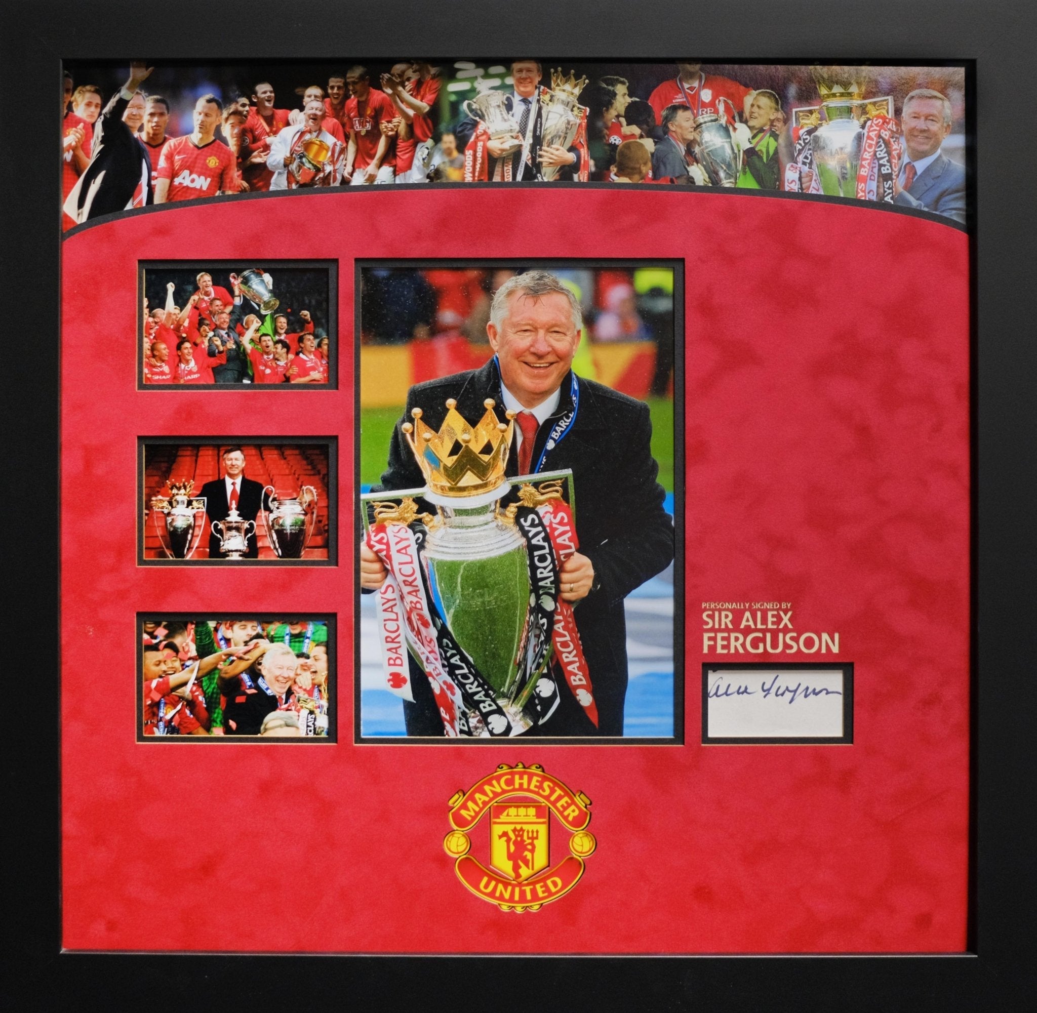 Alex Ferguson Manchester United signed white card - Memorabilia Framers Shop